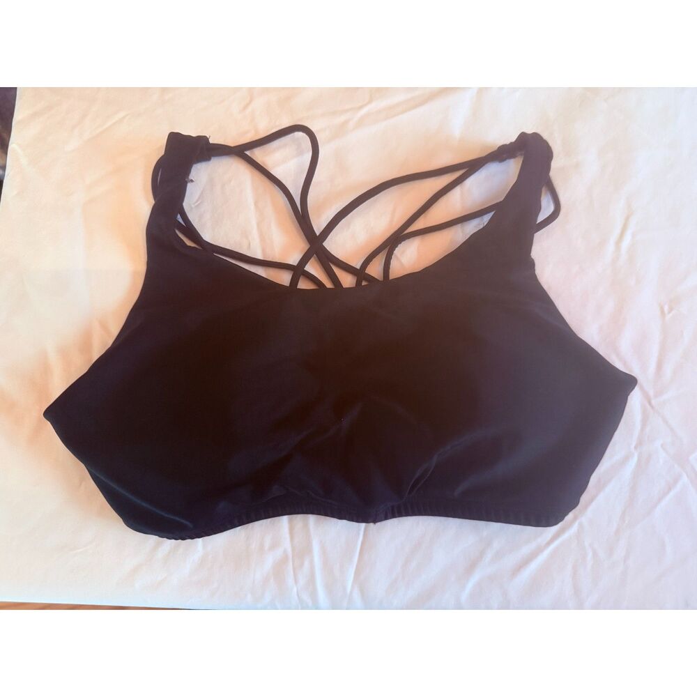 Kiava Sport Bra Padded Black Straps Size Small EUC